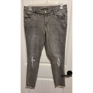 Old Navy Rockstar jeans gray distressed Size 14 womens